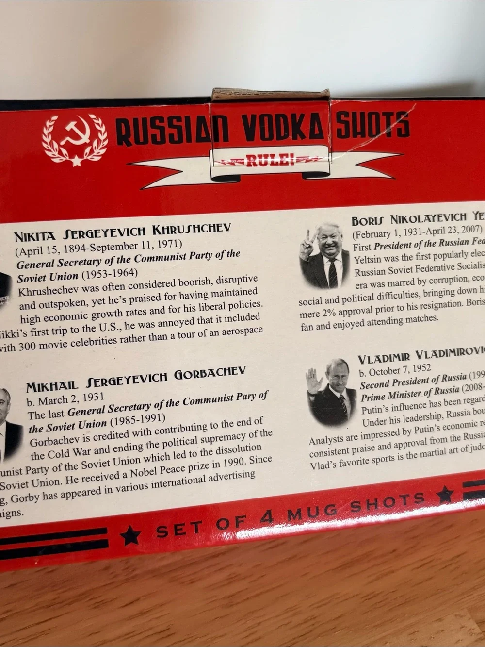 Russian Vodka “Mug” Shots Set of 4